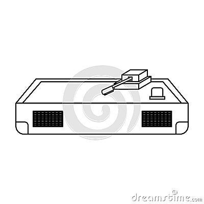 Disk jockey turntable icon Vector Illustration