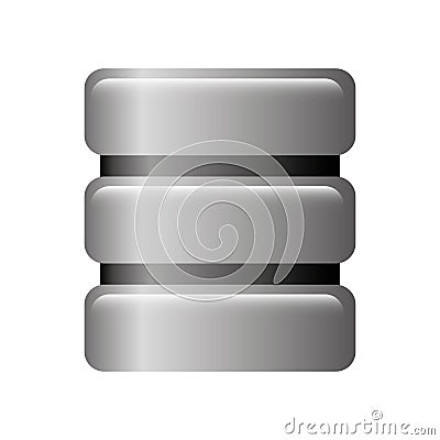 disk server isolated icon Cartoon Illustration