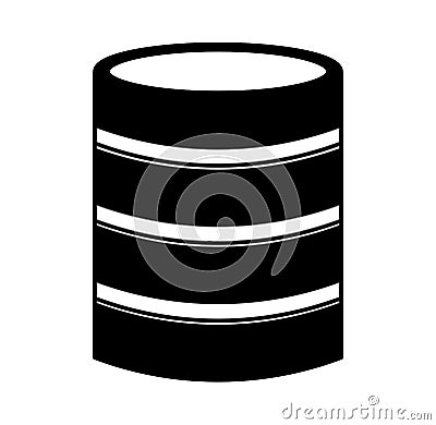 Disk server isolated icon Vector Illustration