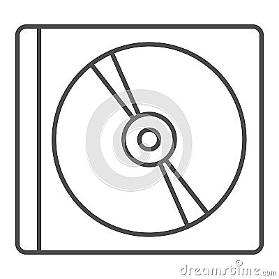 Disk thin line icon. Storage vector illustration isolated on white. Drive outline style design, designed for web and app Vector Illustration