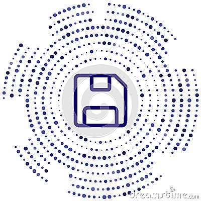 diskette vector icon. diskette editable stroke. diskette linear symbol for use on web and mobile apps, logo, print media. Thin Vector Illustration