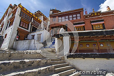 Diskit monastery in Ladakh, India Stock Photo