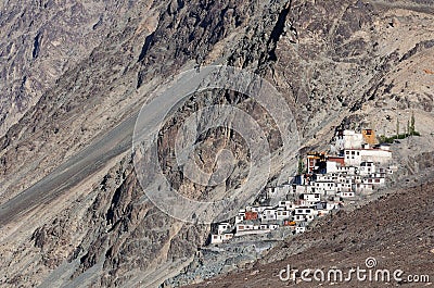 Diskit monastery view Stock Photo