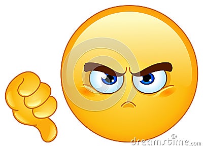 Dislike emoticon Vector Illustration