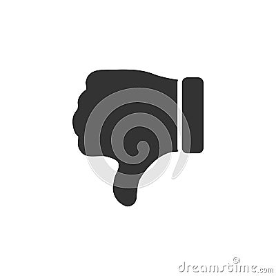 Dislike, Hand Thumb Down icon flat Stock Photo