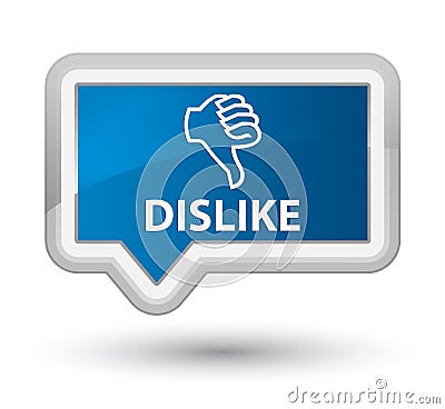 Dislike prime blue banner button Cartoon Illustration