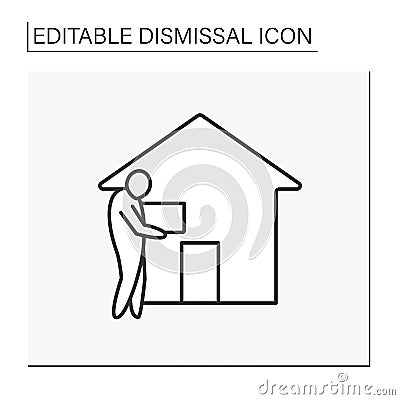 Dismiss line icon Vector Illustration