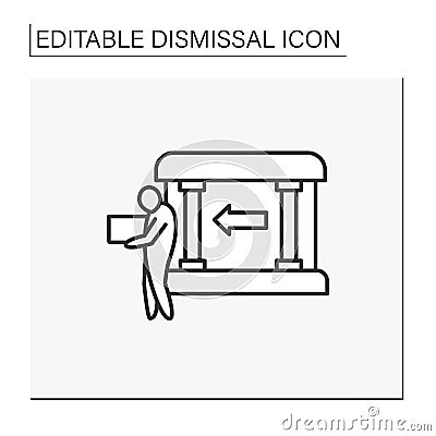 Dismiss line icon Vector Illustration