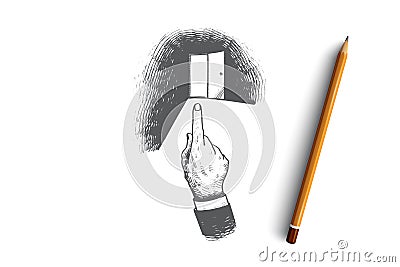 Dismissal concept. Hand drawn isolated vector. Vector Illustration