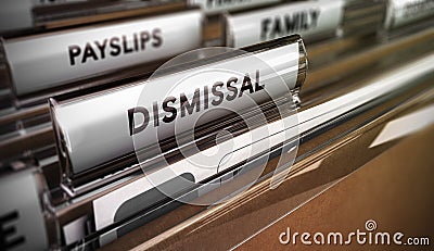 Dismissal Concept. Redundancy Plan Cartoon Illustration