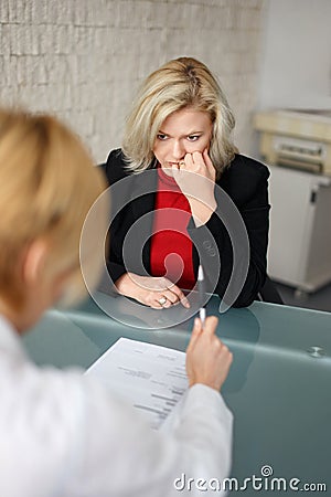 Dismissal or failed job interview Stock Photo