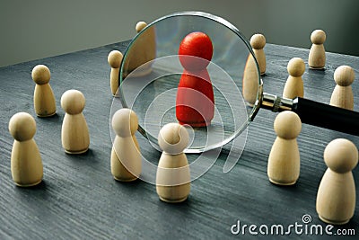 Dismissal and hiring people to work. Talent management Stock Photo