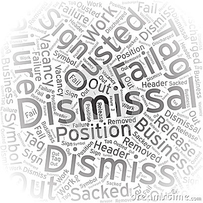 Dismissal ,Word cloud art background Vector Illustration
