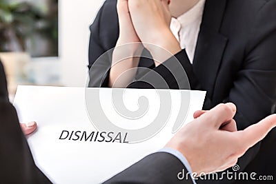 Dismissal at work Stock Photo