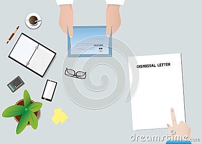 Dismissal of work concept vector Vector Illustration