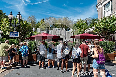 Disney Annual Passholder preview of Star Wars Galaxy`s Edge Editorial Stock Photo