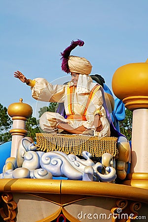 Disney Character Aladdin Magic Kingdom Parade Editorial Stock Photo