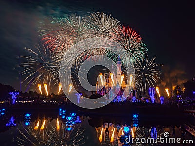 Disney Halloween Special Fireworks Display Editorial Stock Photo