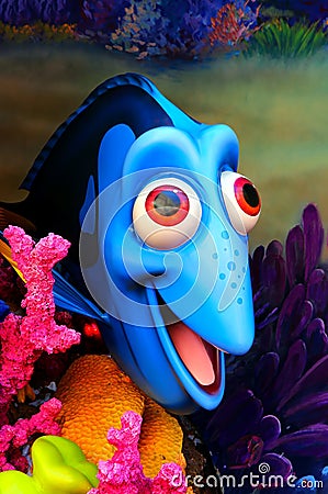 Disney pixar finding nemo dory the blue fish Editorial Stock Photo