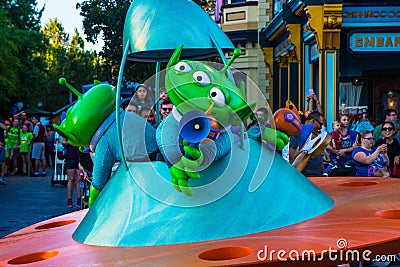 Disney Pixar Toy Story Parade of Green Aliens Editorial Stock Photo