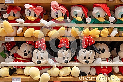 Disney Plush Toys For Kids At Sale In Store. Minsk, Belarus, 2022 Editorial Stock Photo