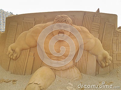 Disney Sand Magic Hulk Editorial Stock Photo