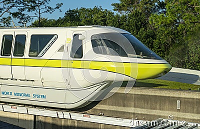 Disney World Monorail Train Travel Editorial Stock Photo