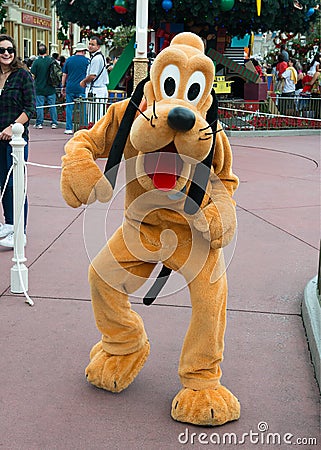 Disney World Pluto Dog Character Editorial Stock Photo