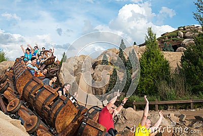 Disney World Seven Dwarfs Rollercoaster Editorial Stock Photo