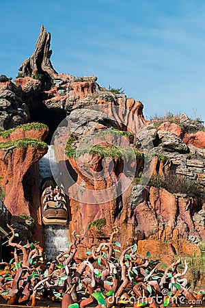 Disney World Splash Mountain Roller Coaster Editorial Stock Photo