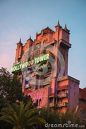 Disney World Tower of Terror, Travel Editorial Stock Photo