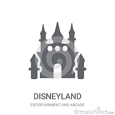 Disneyland icon. Trendy Disneyland logo concept on white background from Entertainment and Arcade collection Vector Illustration