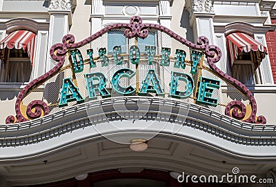 Disneyland Paris Discovery Arcade Facade Building Editorial Stock Photo