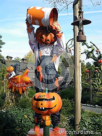 Disneyland Paris Halloween pumpkins Editorial Stock Photo