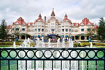 Disneyland Paris main hotel Editorial Stock Photo