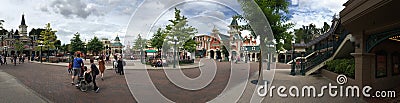 Disneyland Park Central Plaza panorama Editorial Stock Photo
