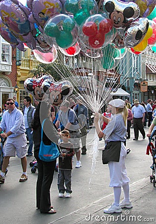 Disneyworld Balloon Seller Editorial Stock Photo