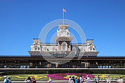 Disneyworld Magic Kingdom entrance Editorial Stock Photo