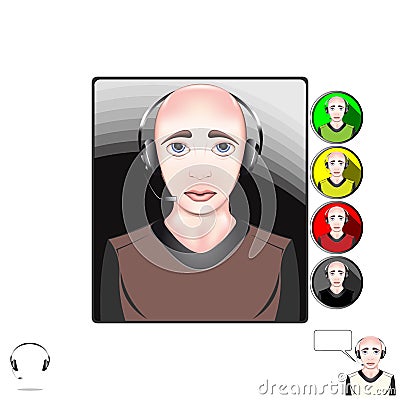 Dispatcher Vector Illustration