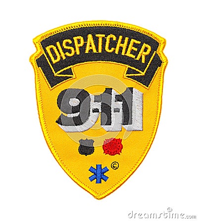 Dispatcher 911 Patch Stock Photo