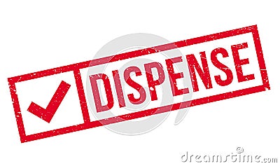 Dispense rubber stamp Stock Photo