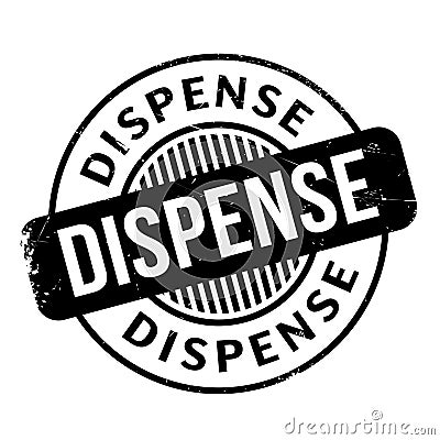 Dispense rubber stamp Stock Photo