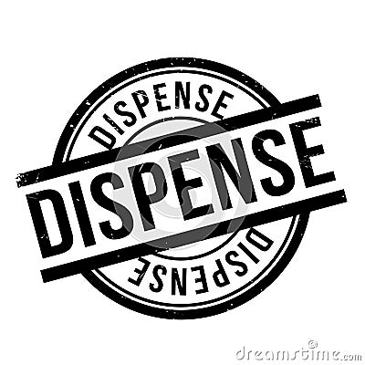 Dispense rubber stamp Stock Photo