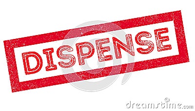 Dispense rubber stamp Stock Photo