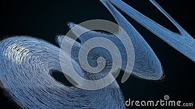 Dispersion abstract 3d element, computer generated. 3d rendering modern composition, futuristic background Stock Photo