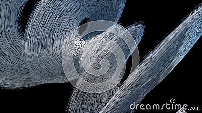 Dispersion abstract 3d element, computer generated. 3d rendering modern composition, futuristic background Stock Photo