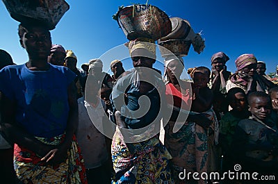 Displaced people in Angola. Editorial Stock Photo