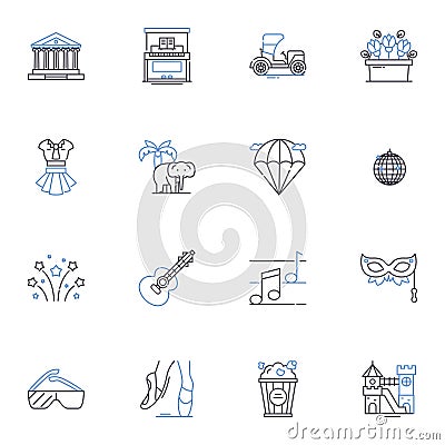 Display advertising line icons collection. Banners, Clicks, Impressions, CPM, DSP, Programmatic, Algorithms vector and Vector Illustration