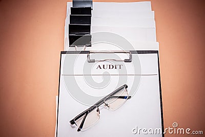 Display of business and financial report. Stock Photo