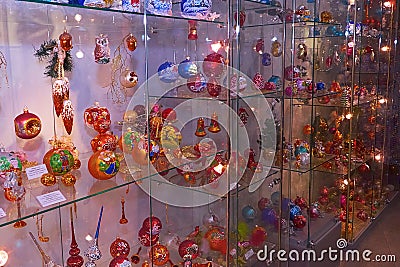 Display of Christmas toys Editorial Stock Photo